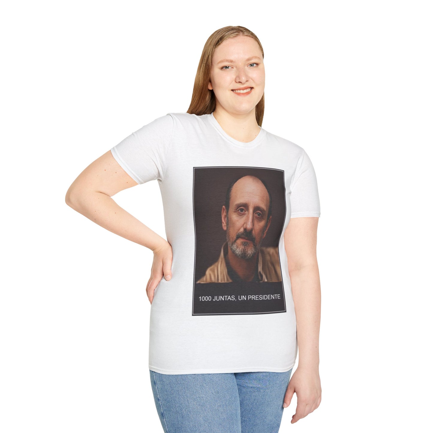 Inspirational Unisex Softstyle T-Shirt - 1000 Juntas, Un Presidente, Gift for Activists, Casual Wear, Everyday Inspiration, [...]